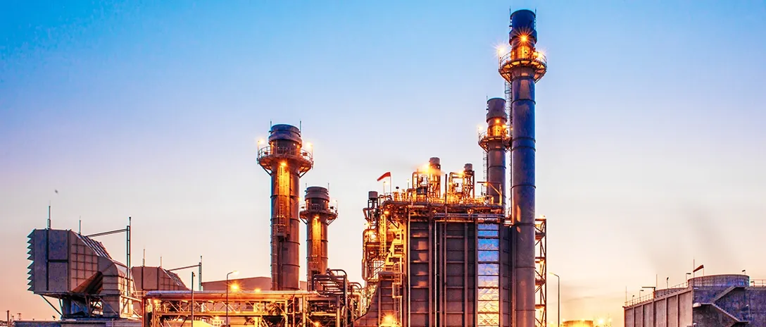 Storage tanks at a petrochemical facility